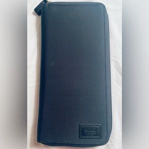 Vintage Coach Black Nylon Zip Around Wallet / Card Holder